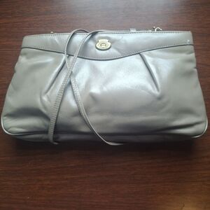 Etienne Aigner Vintage Gray Leather Purse